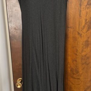 Polo graphite gray Maxi T-shirt Dress
